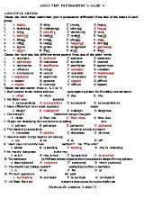 Đề cương ôn thi học kỳ 2 môn tiếng Anh Khối 11